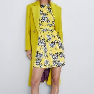 NWT Zara gorgeous silky yellow mini dress